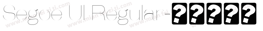 Segoe Ul Regular字体转换